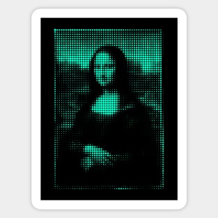 Mona Lisa Da Vinci Dots Graphic Design Sticker